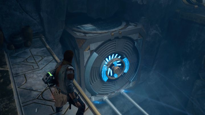 Użyjcie przyciągnięcia Mocą na dolnym kamiennym bloku - Jedi Survivor: Komnata jasności na Koboh - Star Wars Jedi Survivor - poradnik do gry
