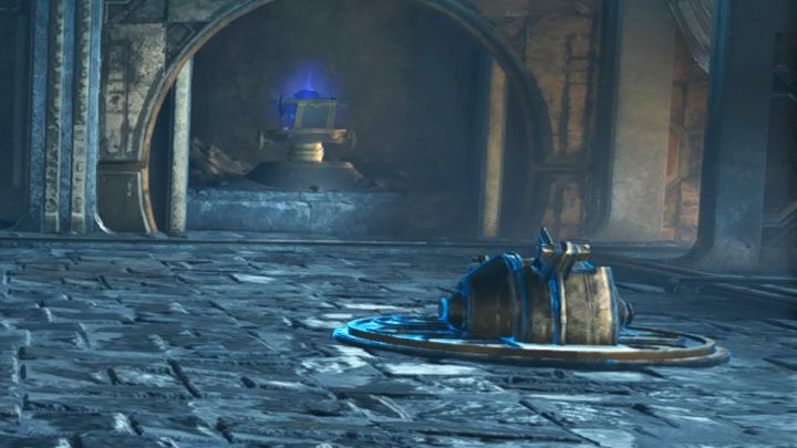 W tym samym miejscu użyjcie pchnięcia Mochą na bocznym mechaniźmie z obrazka - Jedi Survivor: Komnata rozumu na Koboh - Star Wars Jedi Survivor - poradnik do gry