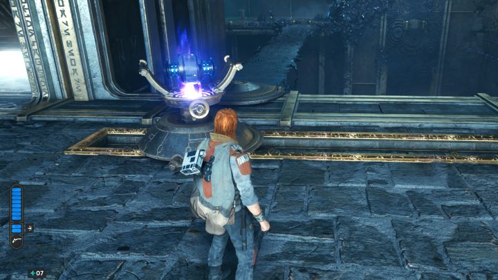 Zjedźcie po linie, złapcie kulę, a następnie przenieście ją do wzmacniacza kul - Jedi Survivor: Komnata rozumu na Koboh - Star Wars Jedi Survivor - poradnik do gry