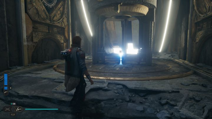 Na górze znajdziecie ołtarz i odsłoni on główną nagrodę, którą jest esencja - to atut Cierpliwość - Jedi Survivor: Komnata odłączenia na Koboh - Star Wars Jedi Survivor - poradnik do gry