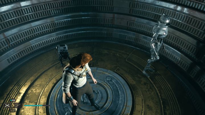 Pozostało już tylko dotarcie wraz z Zee do okrągłej windy - Jedi Survivor: Komnata dwoistości na Koboh - Star Wars Jedi Survivor - poradnik do gry