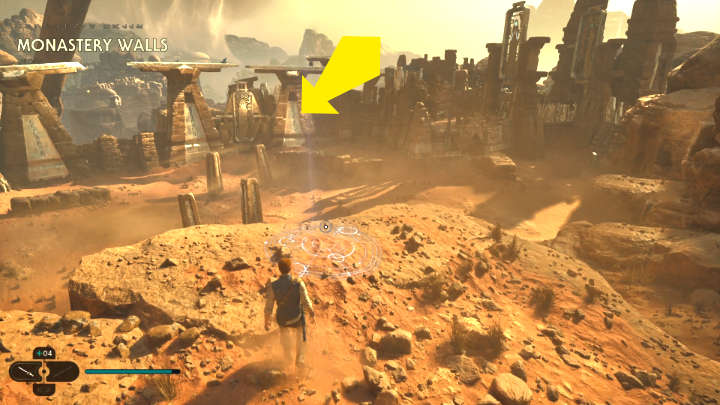 Dotrzecie do punktu medytacji - Star Wars Jedi Survivor: Spotkaj się z Cere na planecie Jedha (Meet Cere on Jedha) - Star Wars Jedi Survivor - poradnik do gry