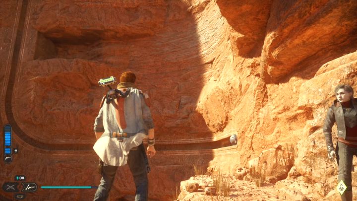 Znajdziecie się obok miejsca popchnięcia drugiej kuli Mocą - Jedi Survivor: Zagadki Ścieżki uporu na Jedha - Star Wars Jedi Survivor - poradnik do gry