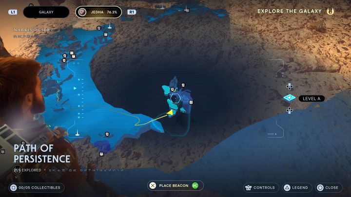 Ścieżka uporu to jeden z mniejszych regionów na planecie Jedha - Jedi Survivor: Zagadki Ścieżki uporu na Jedha - Star Wars Jedi Survivor - poradnik do gry