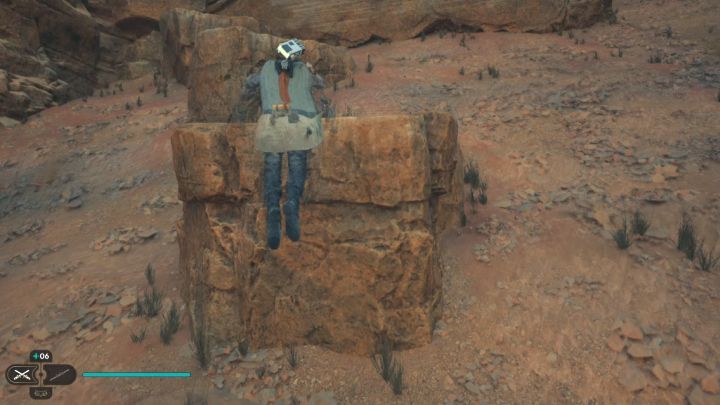 Na początek docierajcie na małe skalne półki i pilnujcie się żeby w międzyczasie nie zjechać z powrotem na sam dół - Jedi Survivor: Zagadka wspinaczki na Lądowisku w ruinach na Jedha - Star Wars Jedi Survivor - poradnik do gry