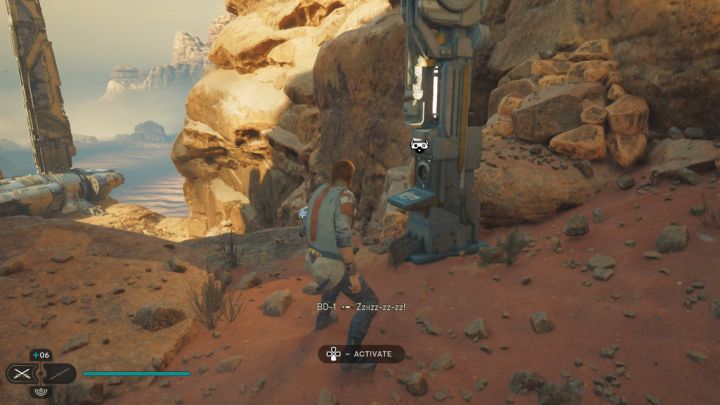 Będąc już na górze możecie odblokować skrót - Jedi Survivor: Zagadka wspinaczki na Lądowisku w ruinach na Jedha - Star Wars Jedi Survivor - poradnik do gry