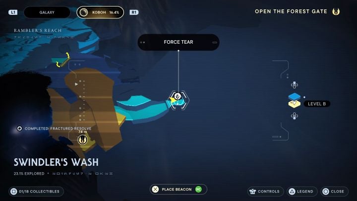 Lokalizacja: Koboh - Fala Oszusta - Star Wars Jedi Survivor: Wszystkie szczeliny Mocy - Star Wars Jedi Survivor - poradnik do gry