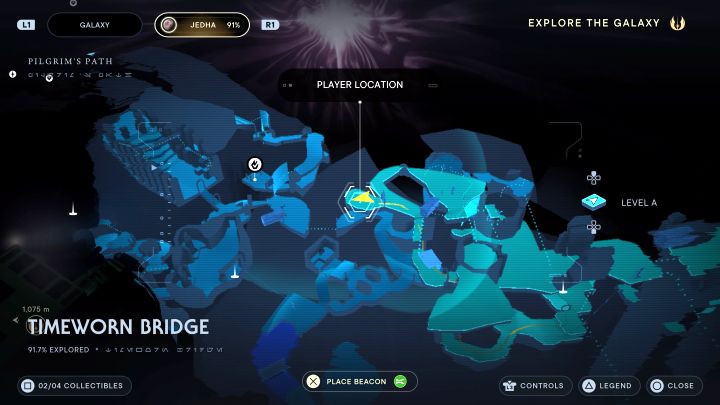 Lokalizacja: Jedha - Niszczejący most - Star Wars Jedi Survivor: Wszystkie szczeliny Mocy - Star Wars Jedi Survivor - poradnik do gry