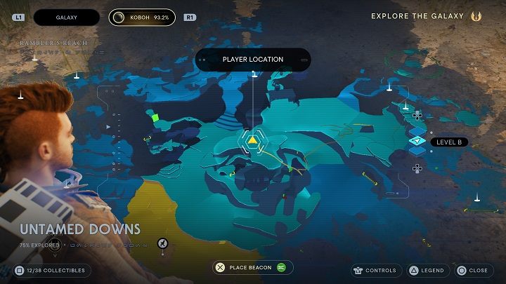 Kolejna grupa znajduje się na lewo od poprzedniej, na tym samym wzniesieniu - Jedi Survivor: Nieokiełznane Zbocza - lista sekretów (część 1) - Star Wars Jedi Survivor - poradnik do gry