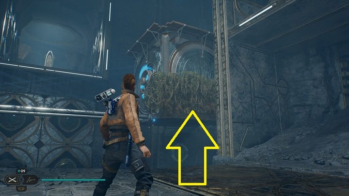 Zeskoczcie przed siebie na dół na blok, który się tam znajduje - Jedi Survivor: Komnata Jasności - lista sekretów - Star Wars Jedi Survivor - poradnik do gry