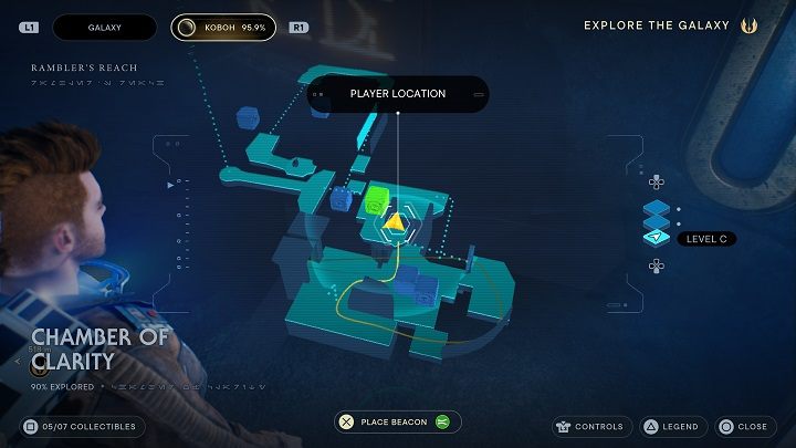 Za nimi znajduje się echo, ostatnie w tej lokacji - Jedi Survivor: Komnata Jasności - lista sekretów - Star Wars Jedi Survivor - poradnik do gry