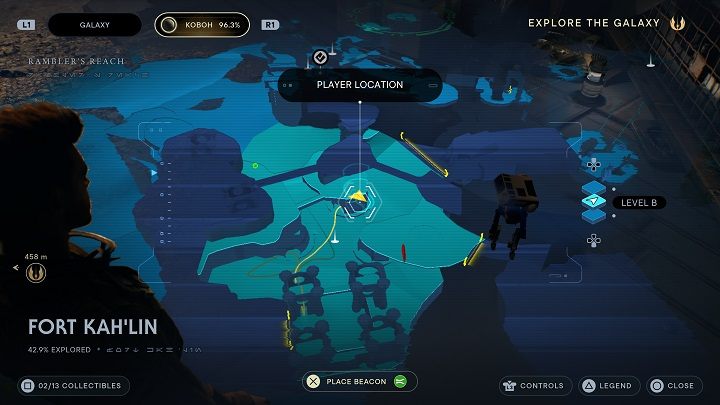 W kolejnym budynku niedaleko miejsca medytacji jest wpis do bazy danych - Jedi Survivor: Fort KahLin - lista sekretów - Star Wars Jedi Survivor - poradnik do gry