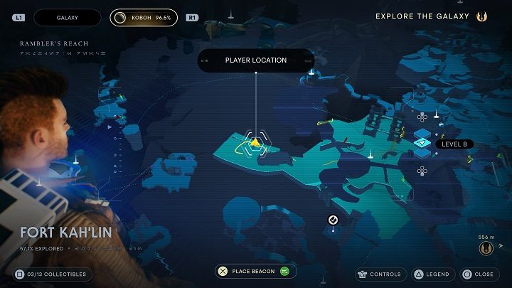 Udajcie się do hangaru, w którym stoi wielka maszyna - Jedi Survivor: Fort KahLin - lista sekretów - Star Wars Jedi Survivor - poradnik do gry