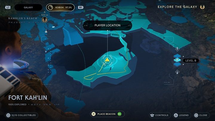 Trzymając się strumyka udajcie się w przeciwnym kierunku - Jedi Survivor: Fort KahLin - lista sekretów - Star Wars Jedi Survivor - poradnik do gry