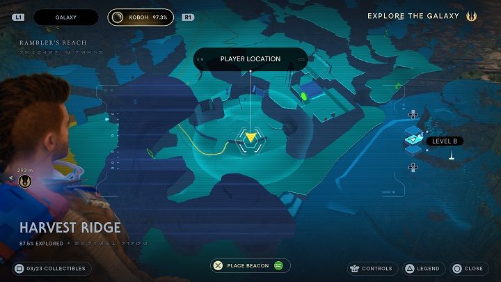 Na prawo od wyżej wspomnianego mostu jest kolejna porcja nasion, ale tym razem po wewnętrznej stronie ogrodzenia - Jedi Survivor: Grzbiet Żniwiarzy - lista sekretów - Star Wars Jedi Survivor - poradnik do gry