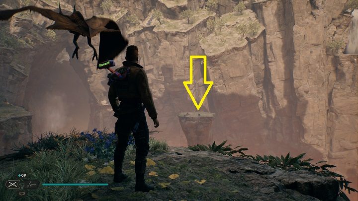 Skorzystajcie z pomocy ptaka, aby przedostać się do skrzyni widocznej w oddali - Jedi Survivor: Zniszczona Osada na planecie Koboh (część 1) - Star Wars Jedi Survivor - poradnik do gry