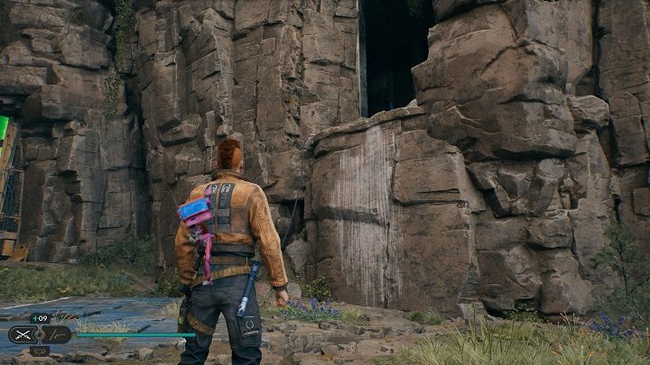 Wskoczcie na ścianę obok przejścia i wdrapcie się na górę - Jedi Survivor: Zniszczona Osada na planecie Koboh (część 1) - Star Wars Jedi Survivor - poradnik do gry