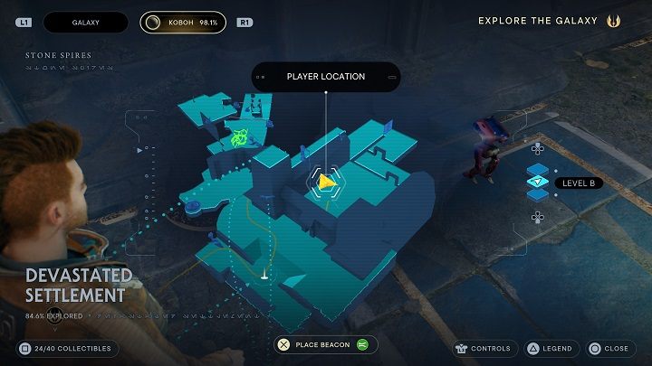 Wejdźcie do rezydencji i skierujcie do ściany po lewej - Jedi Survivor: Zniszczona Osada - lista sekretów (część 2) - Star Wars Jedi Survivor - poradnik do gry