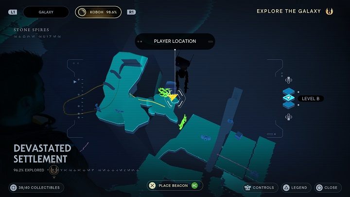 Niedaleko jednej z narośli jest wpis do bazy danych - Jedi Survivor: Zniszczona Osada - lista sekretów (część 2) - Star Wars Jedi Survivor - poradnik do gry