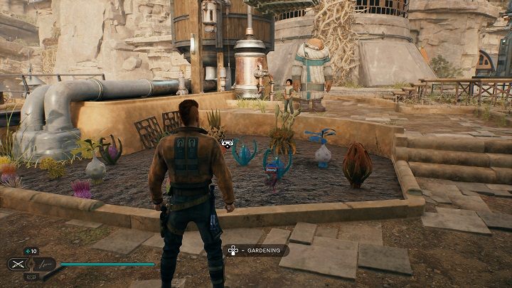 Udajcie się do Pili i w pobliskim ogródku zasadźcie 10 różnych roślin - Jedi Survivor: Placówka Azyl Wędrowca - lista sekretów (część 2) - Star Wars Jedi Survivor - poradnik do gry