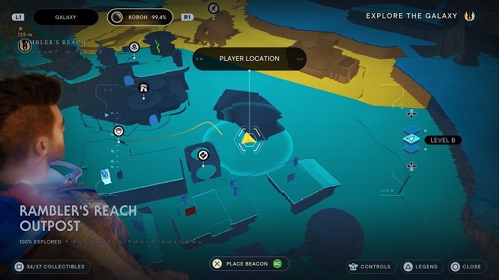 Żeby mieć dostęp do kolejnej skrzyni, musicie mieć zrekrutowanego T-1N8 - znajdującego się przed wejściem do Jaskiń Phonqi - Jedi Survivor: Placówka Azyl Wędrowca - lista sekretów (część 2) - Star Wars Jedi Survivor - poradnik do gry