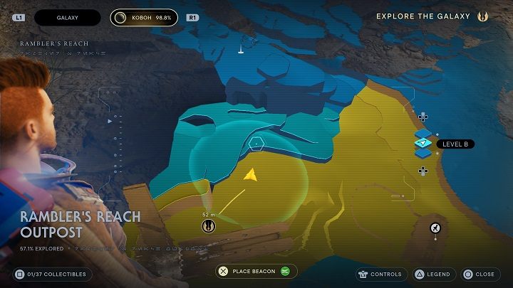 Opuśćcie spód lądowiska udając się na zewnątrz w prawą stronę od drzwi - Jedi Survivor: Placówka Azyl Wędrowca - lista sekretów (część 1) - Star Wars Jedi Survivor - poradnik do gry