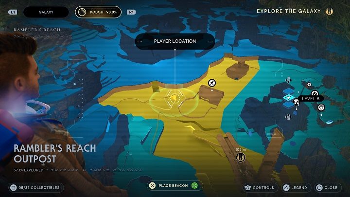 Niedaleko, wciąż nieopodal ogrodzenia, ale już przy wodzie, znajduje się kolejna roślina - Jedi Survivor: Placówka Azyl Wędrowca - lista sekretów (część 1) - Star Wars Jedi Survivor - poradnik do gry