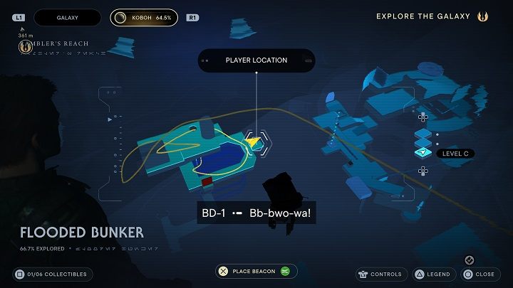 W bunkrze znajduje się pokrywa, której możecie się pozbyć z użyciem odpowiedniej mocy - Jedi Survivor: Zalany Bunkier - lista sekretów - Star Wars Jedi Survivor - poradnik do gry