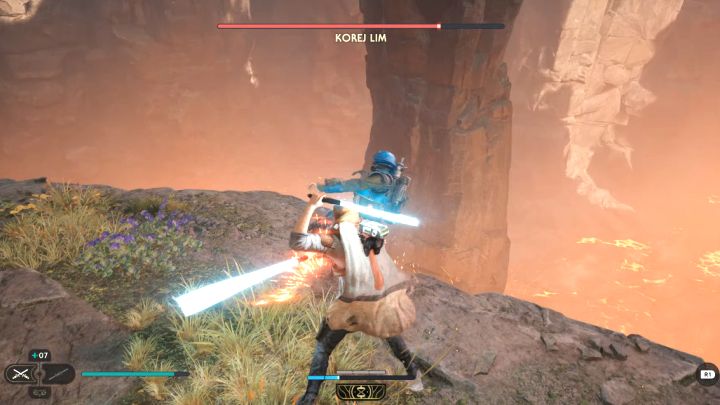 Podbiegajcie szybko do bossa po tym jak wyląduje - Jedi Survivor: Jak pokonać bossa Korej Lim? - Star Wars Jedi Survivor - poradnik do gry