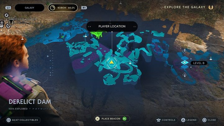 Od ostatniego nasiona udajcie się nieco na prawo - znajdziecie kolejną porcję nasion - Jedi Survivor: Opuszczona zapora - lista sekretów, część 3 - Star Wars Jedi Survivor - poradnik do gry