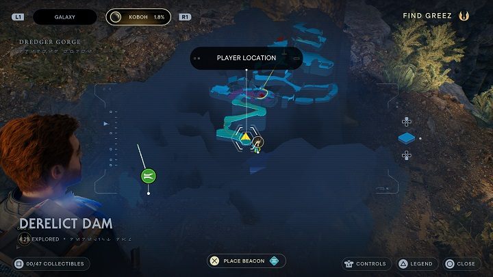 Po skorzystaniu z krętej ścieżki prowadzącej w głąb opuszczonej zapory, traficie na trójkę przeciwników - droida bojowego B2 oraz dwójkę szeregowych jeźdźców - Jedi Survivor: Opuszczona zapora - lista sekretów, część 1 - Star Wars Jedi Survivor - poradnik do gry