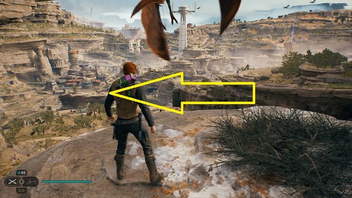 Żeby dostać się do nasion nowego rodzaju, musicie ponowny raz skorzystać z pomocy latającego stworzenia znajdującego się blisko początku obszaru - Jedi Survivor: Południowy Azyl - lista sekretów, część 2 - Star Wars Jedi Survivor - poradnik do gry