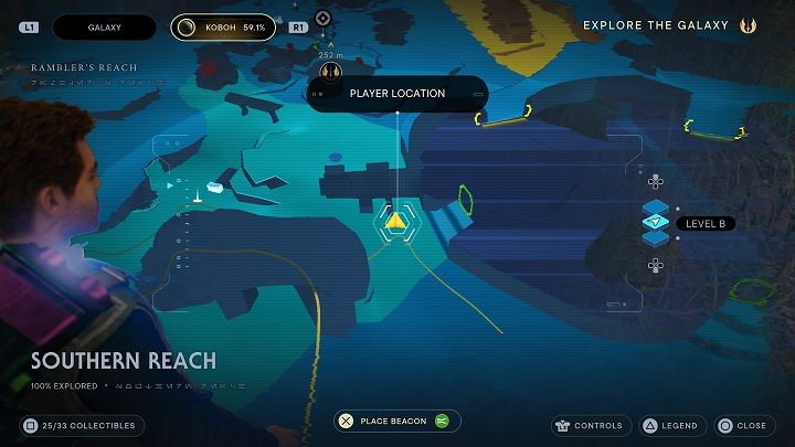 Nieopodal, przed samą tamą jest kolejna roślina, z której weźmiecie nasiona - kolejny Grzbietofluf - Jedi Survivor: Południowy Azyl - lista sekretów, część 2 - Star Wars Jedi Survivor - poradnik do gry