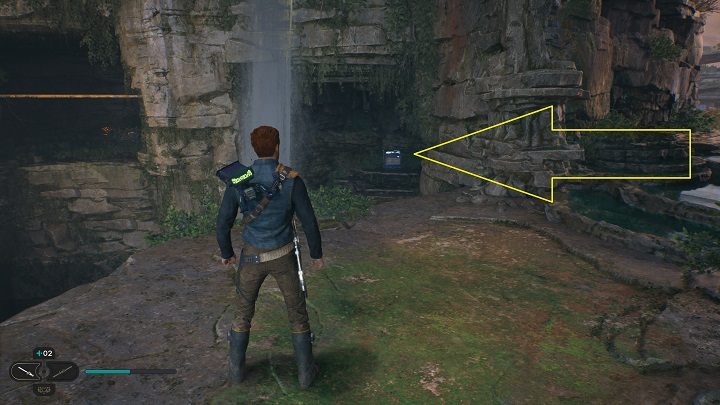 Za pnączami kryje się mała jaskinia, w której zaatakuje Was dwójka Bramlików - Jedi Survivor: Południowy Azyl - lista sekretów, część 1 - Star Wars Jedi Survivor - poradnik do gry