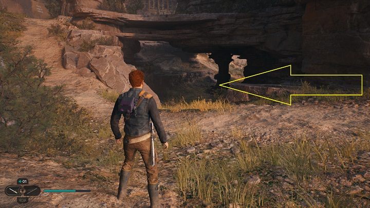 Z miejsca, w którym walczyliście z Goroko zejdźcie do tunelu widocznego niedaleko i kierując się na prawo wydostańcie się na zewnątrz - Jedi Survivor: Południowy Azyl - lista sekretów, część 1 - Star Wars Jedi Survivor - poradnik do gry