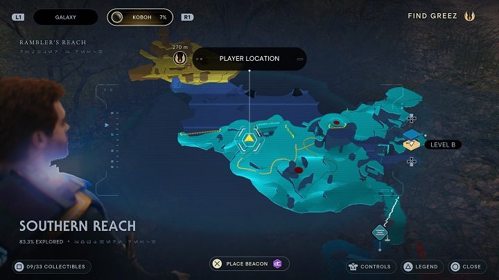 Dotrzecie do budynku, naprzeciwko którego jest małe drzewko - po zniszczeniu go otrzymacie nasiona Bulwpaszczy - Jedi Survivor: Południowy Azyl - lista sekretów, część 1 - Star Wars Jedi Survivor - poradnik do gry