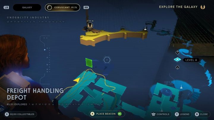 Od tego momentu Cal może przenikać przez zielone bramy i powinny one być oznaczane zielonym kolorem na mapie, który symbolizuje dostępność przejść - Star Wars Jedi Survivor: Jak przejść przez zieloną bramę laserową? - Star Wars Jedi Survivor - poradnik do gry