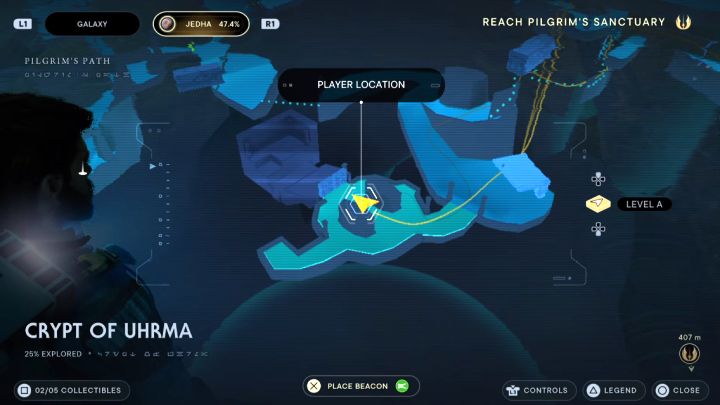 Krypta Uhrmy to podziemna lokacja, którą możecie znaleźć na planecie Jedha - Jedi Survivor: Zagadka otwarcia Krypty Uhrmy na Jedha - Star Wars Jedi Survivor - poradnik do gry