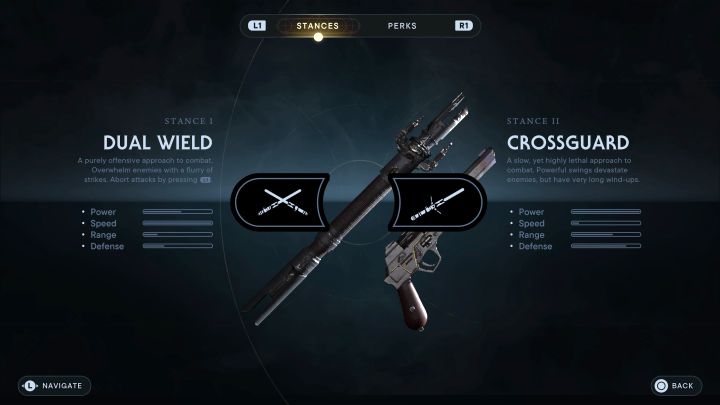 Cal w danym momencie może mieć w gotowości 2 postawy i korzystać z jednej z nich - Star Wars Jedi Survivor: Postawy dla walki mieczem świetlnym - Star Wars Jedi Survivor - poradnik do gry