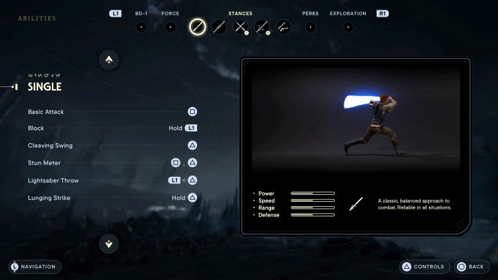 Cal używa jednoręcznego miecza świetlnego - Star Wars Jedi Survivor: Postawy dla walki mieczem świetlnym - Star Wars Jedi Survivor - poradnik do gry
