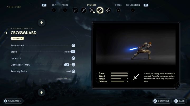 Postawa ta jest stworzona do bardzo powolnych, ale silnych ataków, które mogą być dodatkowo ładowane po to żeby zadawać jeszcze większe obrażenia - Star Wars Jedi Survivor: Postawy dla walki mieczem świetlnym - Star Wars Jedi Survivor - poradnik do gry