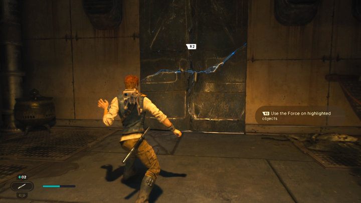 W pewnym momencie metalowa konstrukcja załamie się, a wy wpadniecie do pomieszczenia poniżej - Star Wars Jedi Survivor: Coruscant - opis przejścia - Star Wars Jedi Survivor - poradnik do gry