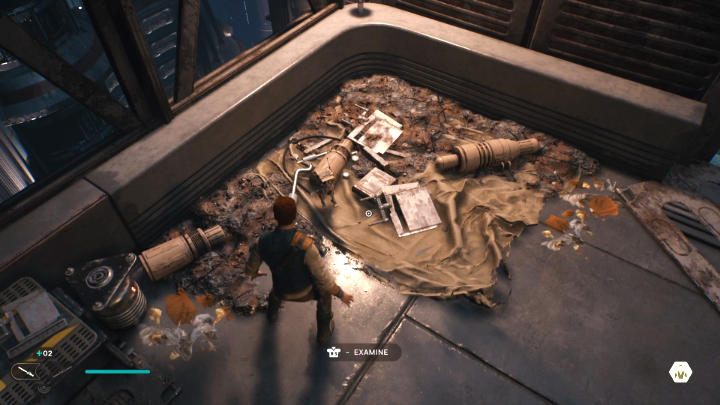 Po walce z bossem wejdźcie w interakcję ze stertą śmieci w rogu areny - zdobędziecie linkę do wspinaczki (Ascension Cable) - Star Wars Jedi Survivor: Coruscant - opis przejścia - Star Wars Jedi Survivor - poradnik do gry