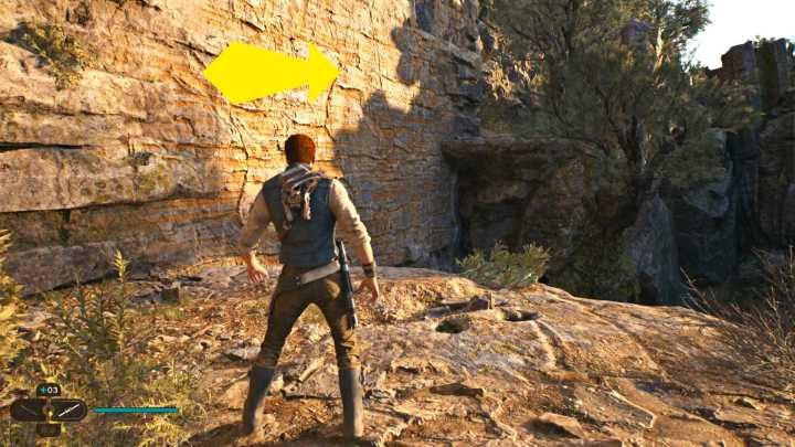 Po wyjściu z Modliszki skierujcie się w lewo - Star Wars Jedi Survivor: Odszukaj Greeza (Find Greez) - Star Wars Jedi Survivor - poradnik do gry