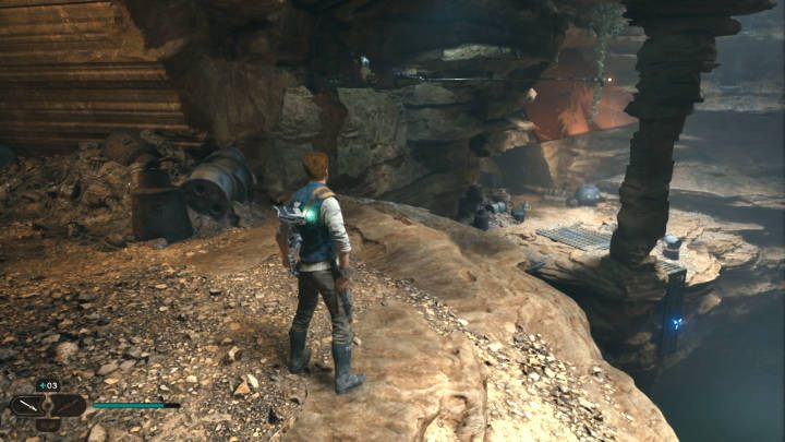 Użyjcie mocy, aby zniszczyć ścianę, która blokuje dalszą drogę - Star Wars Jedi Survivor: Znajdź żyroskop (Find Gyro Module) - Star Wars Jedi Survivor - poradnik do gry