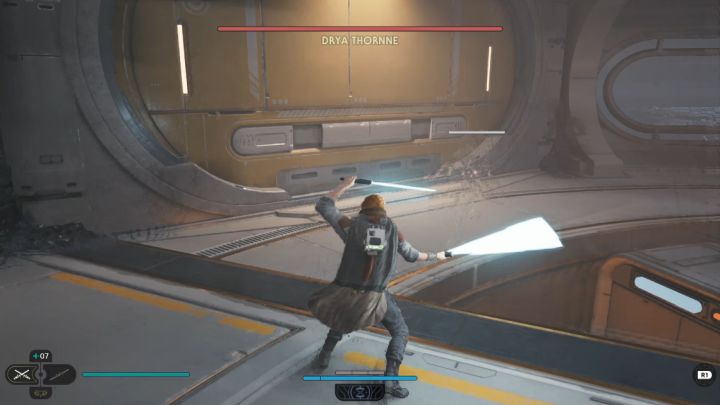 Unikalną umiejętnością bossa jest możliwość załączania kamuflażu - Jedi Survivor: Jak pokonać Drya Thornne na Zniszczonym księżycu? - Star Wars Jedi Survivor - poradnik do gry