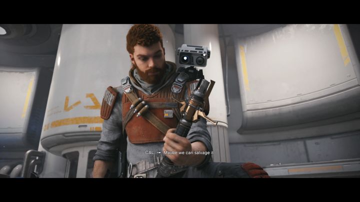 Cal zbada miecz świetlny, którego używał Drya Thornne - Jedi Survivor: Jak pokonać Drya Thornne na Zniszczonym księżycu? - Star Wars Jedi Survivor - poradnik do gry