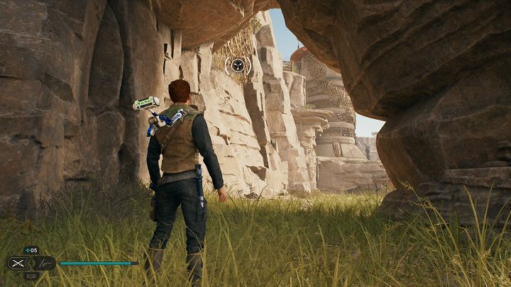 Po podniesieniu poprzedniej znajdźki skorzystajcie z wyjścia na zewnątrz w pobliżu - Jedi Survivor: Kamieniołom myśliwego - lista sekretów - Star Wars Jedi Survivor - poradnik do gry