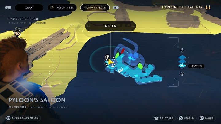 W pomieszczeniu, w którym możecie odpocząć znajdziecie skrzynię ze strojem - Jedi Survivor: Saloon Pyloony - lista sekretów - Star Wars Jedi Survivor - poradnik do gry