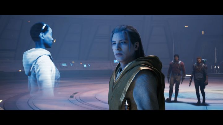 Po wejściu do okrągłej sali obejrzycie scenkę przerywnikową ze spotkania z bossem i rozpocznie się długa walka - Jedi Survivor: Jak pokonać bossa Dagan Gera na Pokładzie widokowym? - Star Wars Jedi Survivor - poradnik do gry